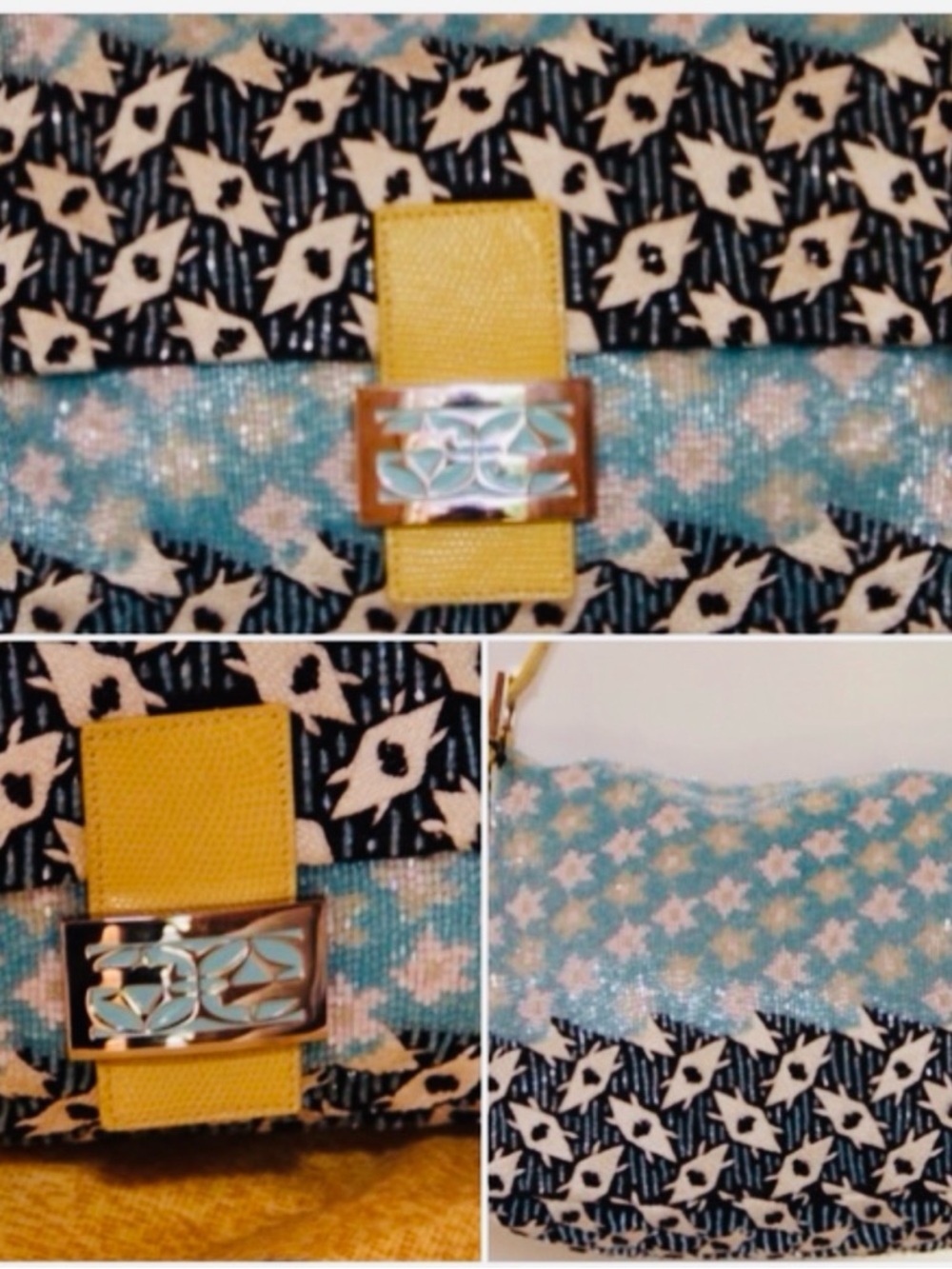 FENDI Beaded Mama Baguette Yellow Python strap AUTHENTIC on eBay for over 10 K - Picture 7 of 8
